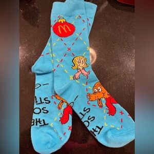 McDonalds Dr. Seuss Themed Blue Socks
